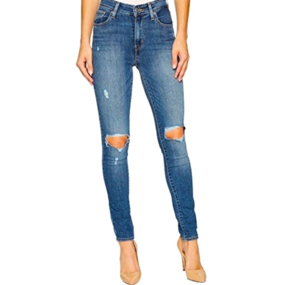 Levi’s 721 High Rise Skinny Jeans - Med Wash, 27
